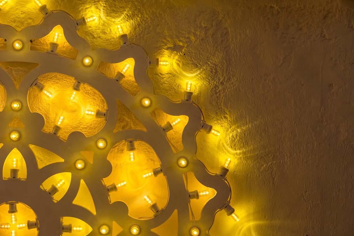 Lampada rosone merletto diametro 120cm