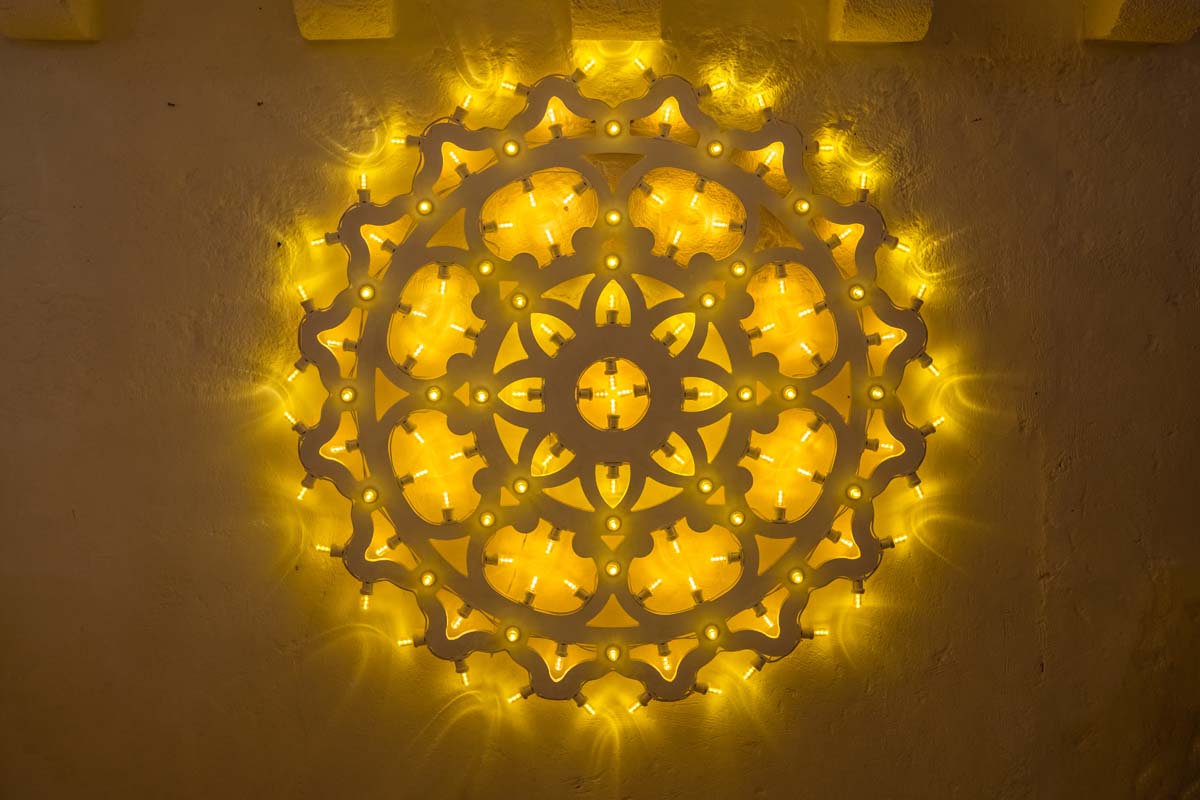 Lampada rosone merletto diametro 120cm