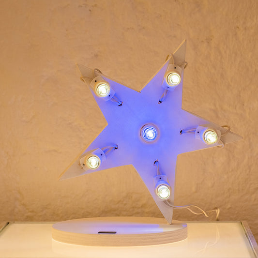 Lampada stella piccola con base